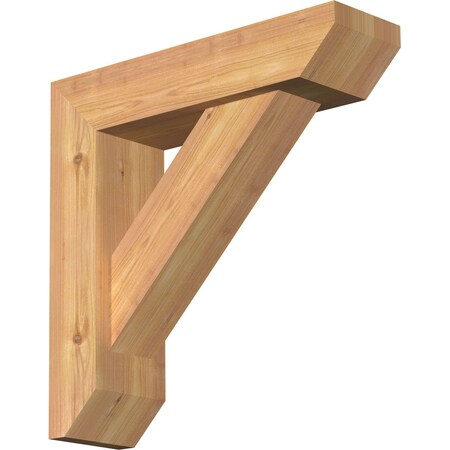 Ekena Millwork Traditional Slat Smooth Bracket w/ Offset Brace, Western Red Cedar, 5 1/2"W x 20"D x 20"H BKT0604X20X20TRA06SWR